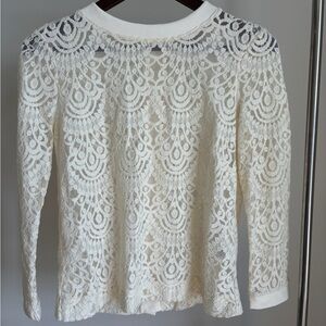 Banana Republic Cream Lace Blouse